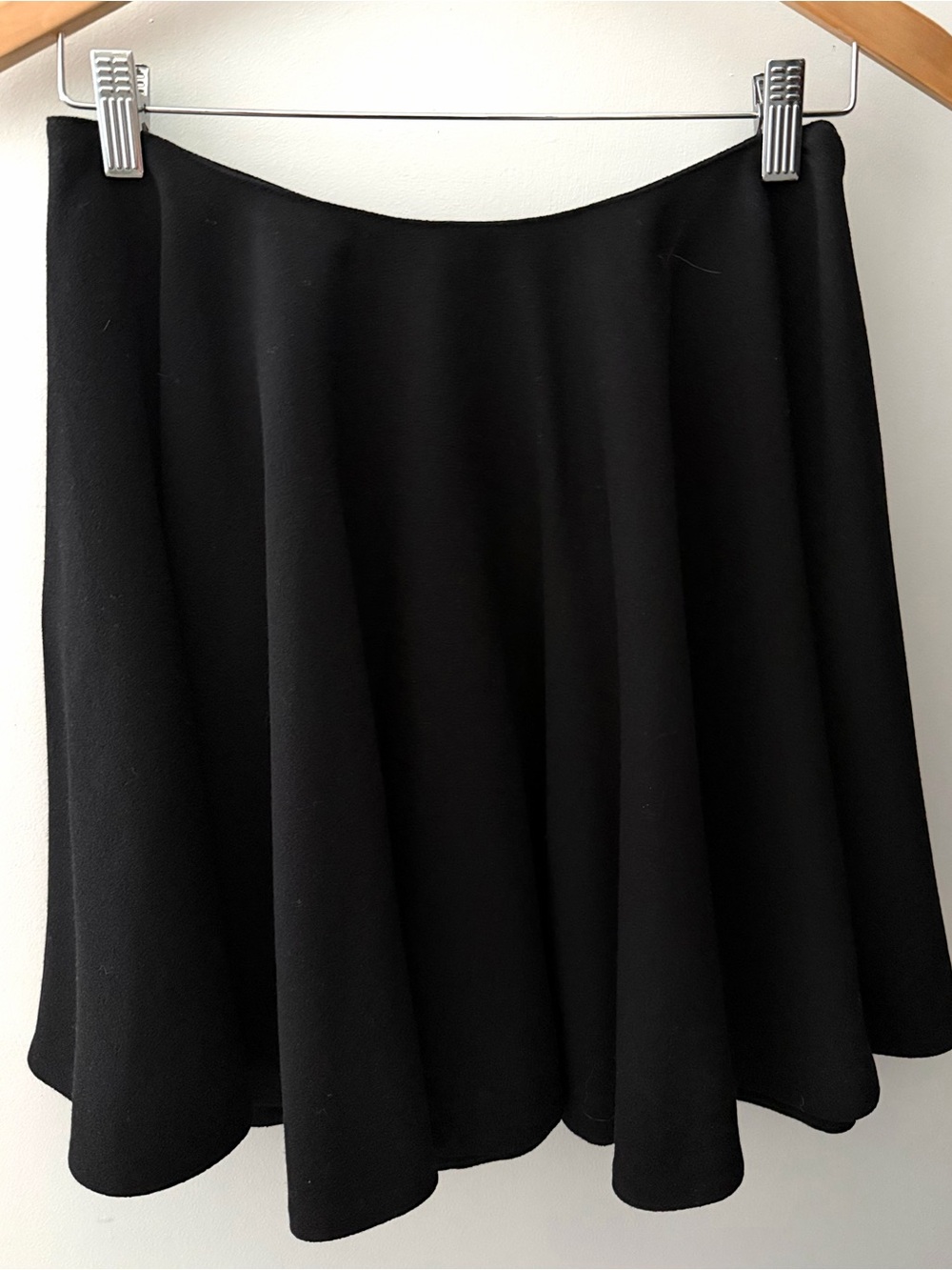 Alexander McQueen Black Wool Crepe Flared Skirt - Size 40 IT/4 US